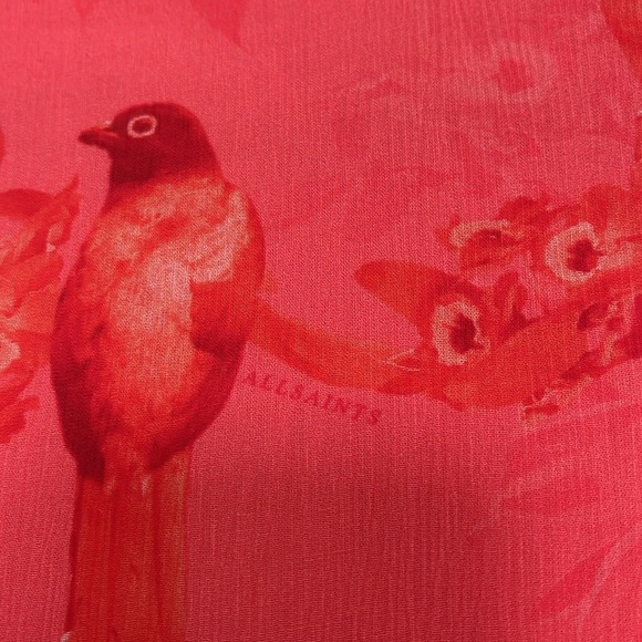 AllSaints Ari Nila Floral-Print Crepe Wrap Dress - Picture 11 of 16